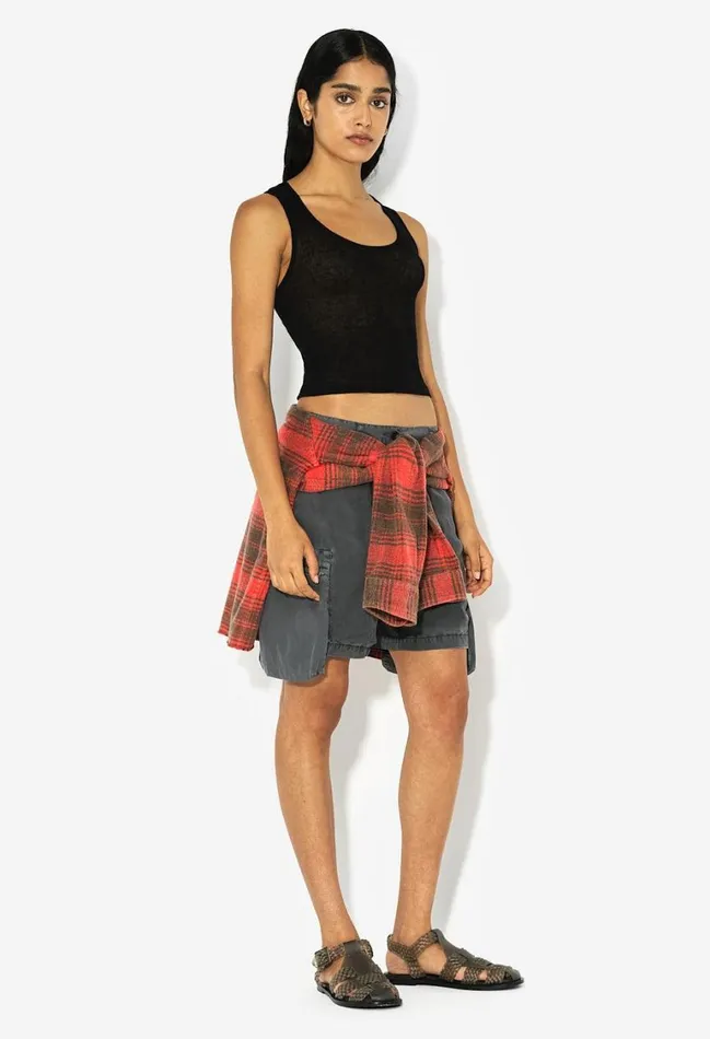 John Elliott Bottoms Paneled Utility Short Washed Black 8211 Women John Elliott Bottoms Paneled Utility Short Washed Black 8211 Women