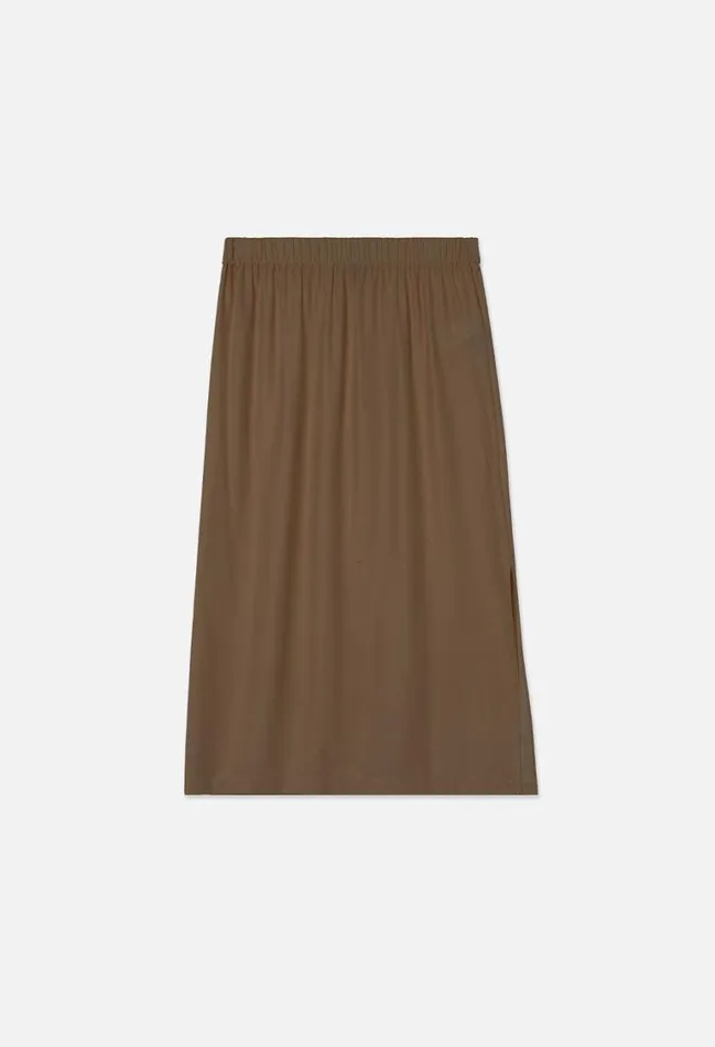 John Elliott Bottoms Silk Midi Slip Skirt Chocolate 8211 Women John Elliott Bottoms Silk Midi Slip Skirt Chocolate 8211 Women