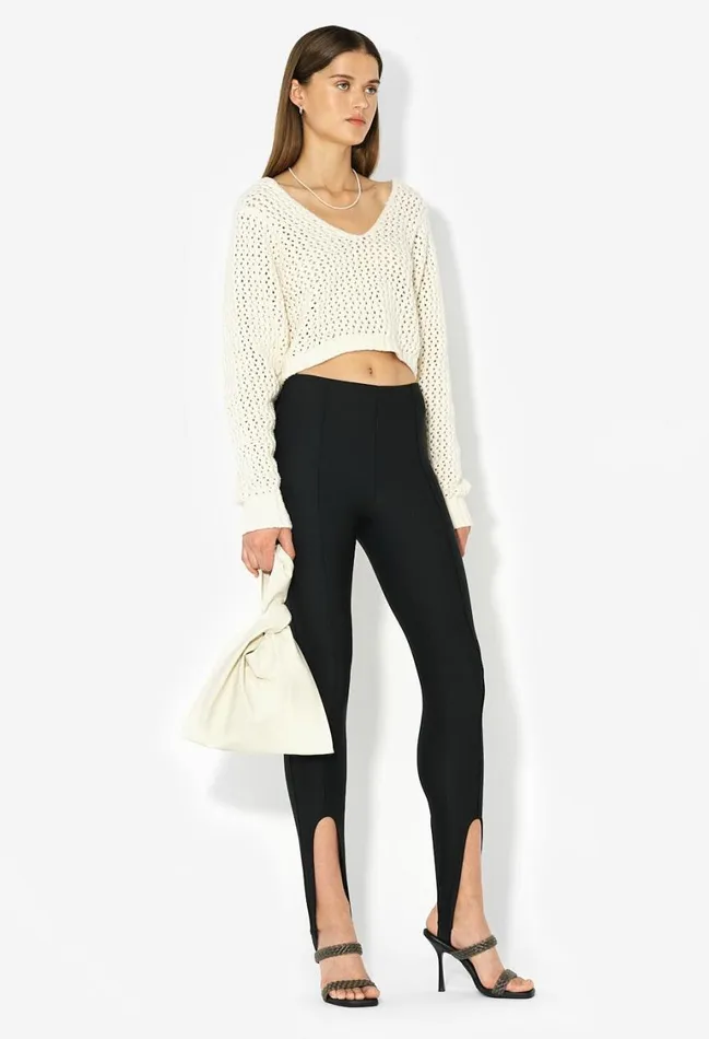 John Elliott Bottoms Valentina Stirrup Leggings Black 8211 Women John Elliott Bottoms Valentina Stirrup Leggings Black 8211 Women