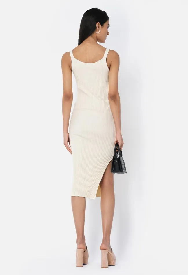 John Elliott Dresses Ginza Rib Twist Dress Feather 8211 Women John Elliott Dresses Ginza Rib Twist Dress Feather 8211 Women