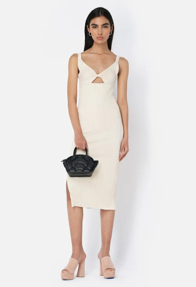 John Elliott Dresses Ginza Rib Twist Dress Feather 8211 Women John Elliott Dresses Ginza Rib Twist Dress Feather 8211 Women