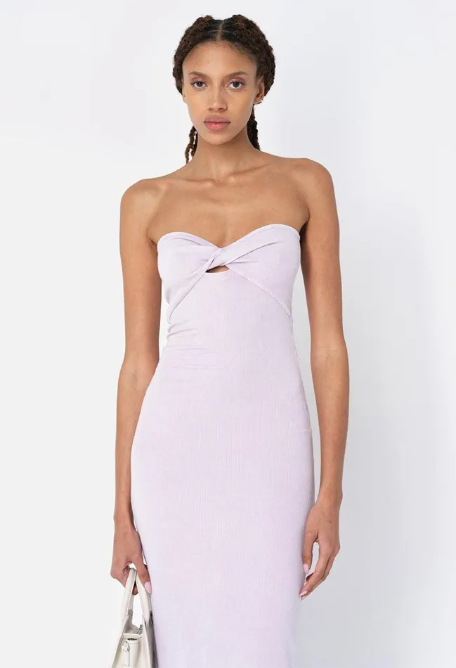 John Elliott Dresses Mineral Wash Gemini Rib Twist Dress Thistle 8211 Women