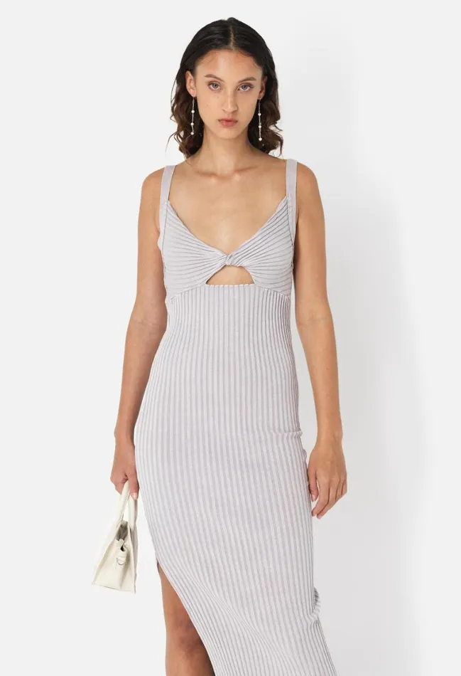 John Elliott Dresses Mineral Wash Ginza Rib Twist Dress Thistle 8211 Women