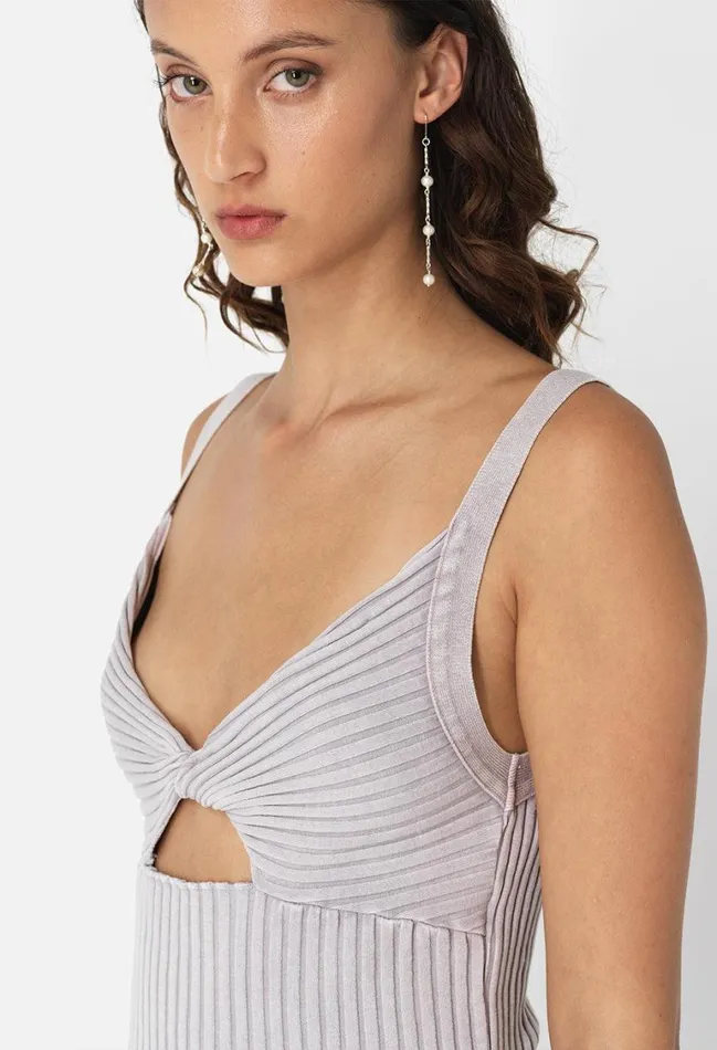 John Elliott Dresses Mineral Wash Ginza Rib Twist Dress Thistle 8211 Women John Elliott Dresses Mineral Wash Ginza Rib Twist Dress Thistle 8211 Women