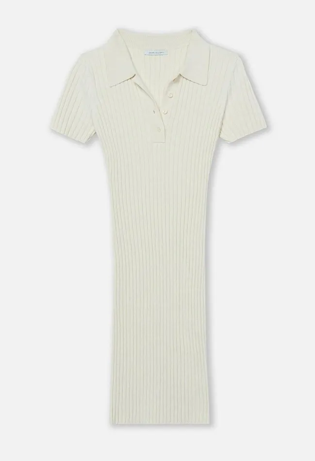 John Elliott Dresses Piper Silk Cotton Rib Polo Dress Ivory 8211 Women John Elliott Dresses Piper Silk Cotton Rib Polo Dress Ivory 8211 Women