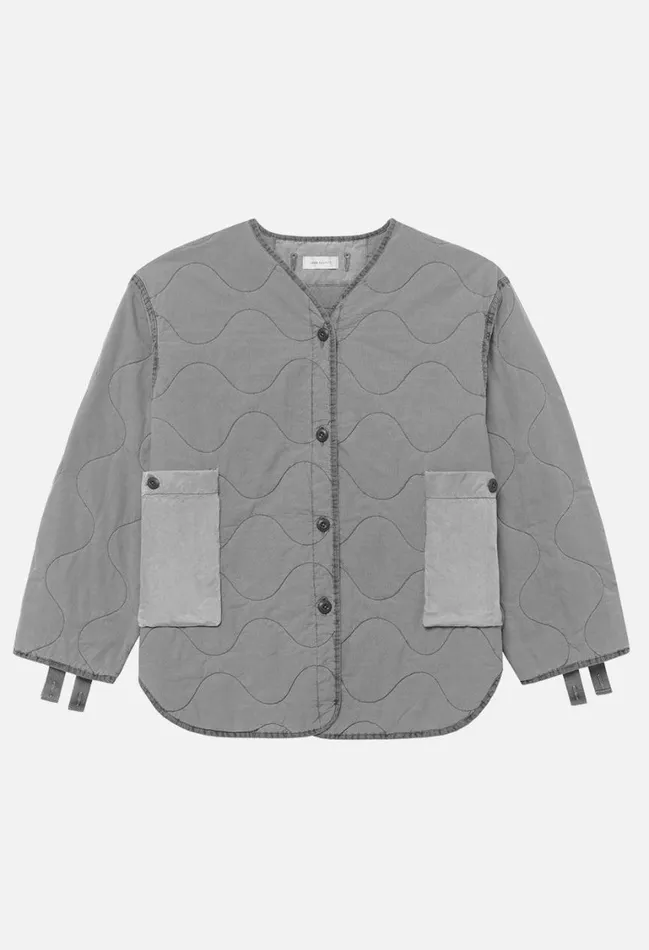 John Elliott Jackets Paneled Quilted Jacket Washed Black 8211 Women