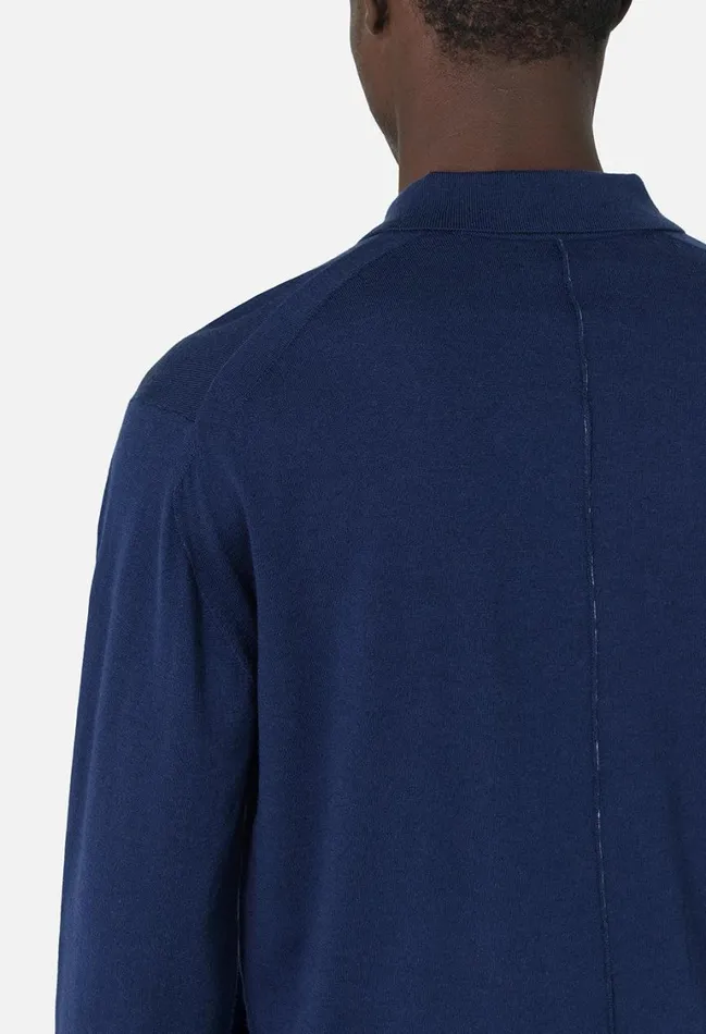 John Elliott Knitwear Cashmere Wool Blend Polo Navy 8211 Men John Elliott Knitwear Cashmere Wool Blend Polo Navy 8211 Men