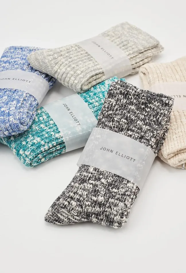 John Elliott Other Accessories Slub Socks Grey X Natural 8211 Men