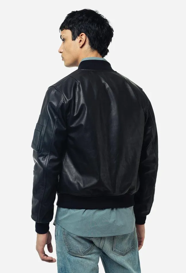 John Elliott Outerwear Leather Bogota Bomber Black 8211 Men