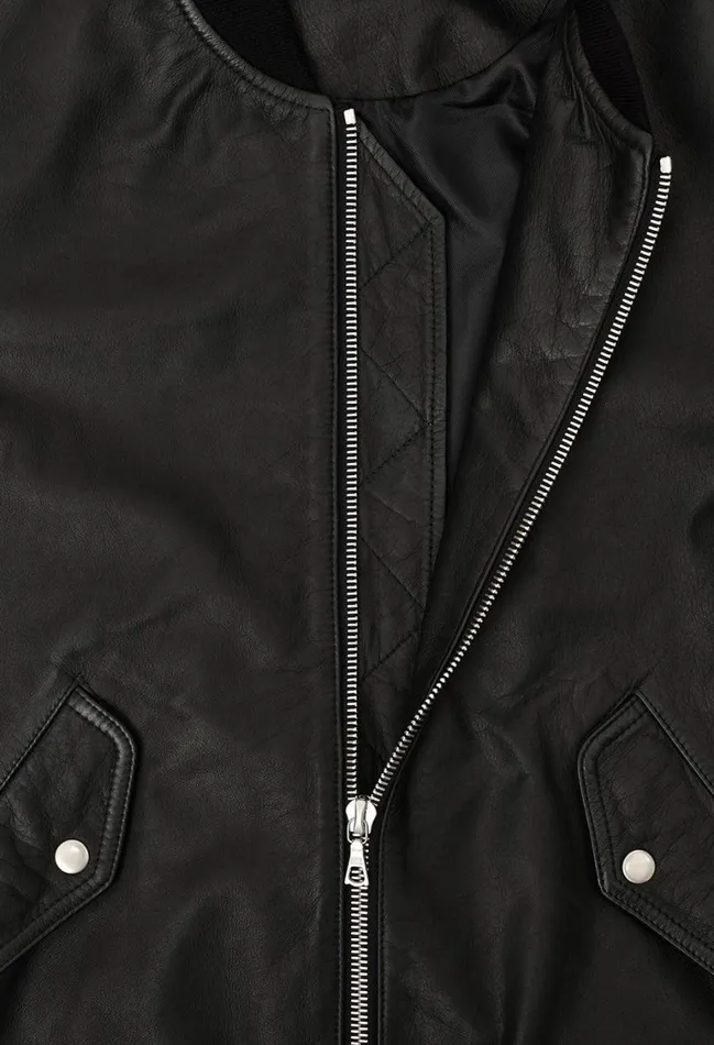 John Elliott Outerwear Leather Bogota Bomber Black 8211 Men