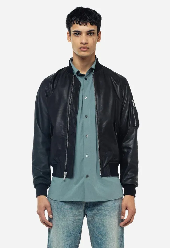 John Elliott Outerwear Leather Bogota Bomber Black 8211 Men