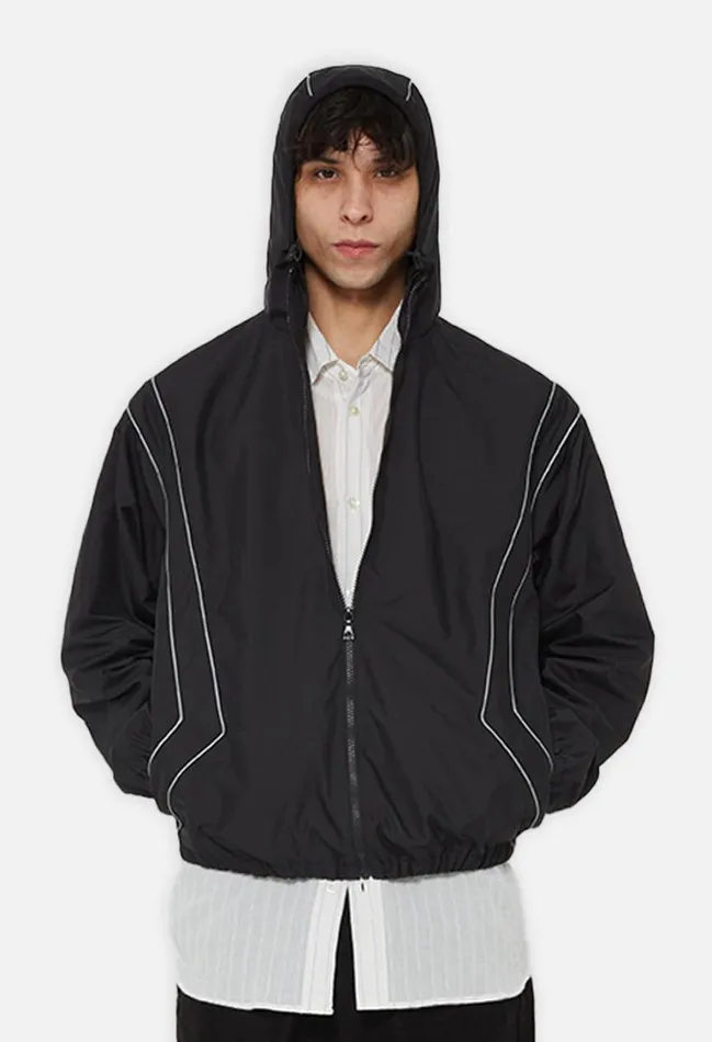 John Elliott Outerwear Paneled Nylon Anorak Black 8211 Men John Elliott Outerwear Paneled Nylon Anorak Black 8211 Men