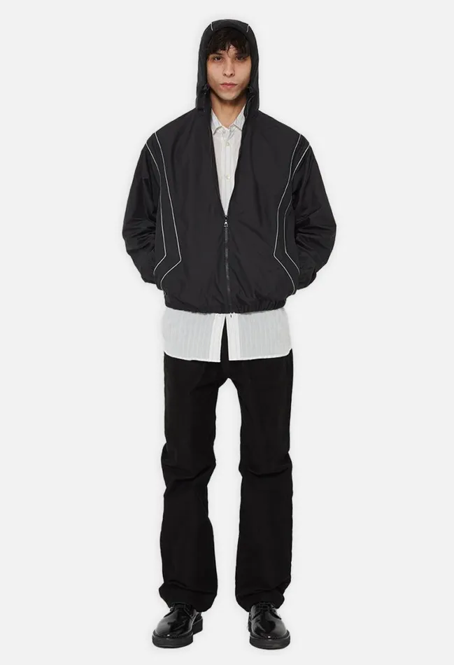 John Elliott Outerwear Paneled Nylon Anorak Black 8211 Men John Elliott Outerwear Paneled Nylon Anorak Black 8211 Men