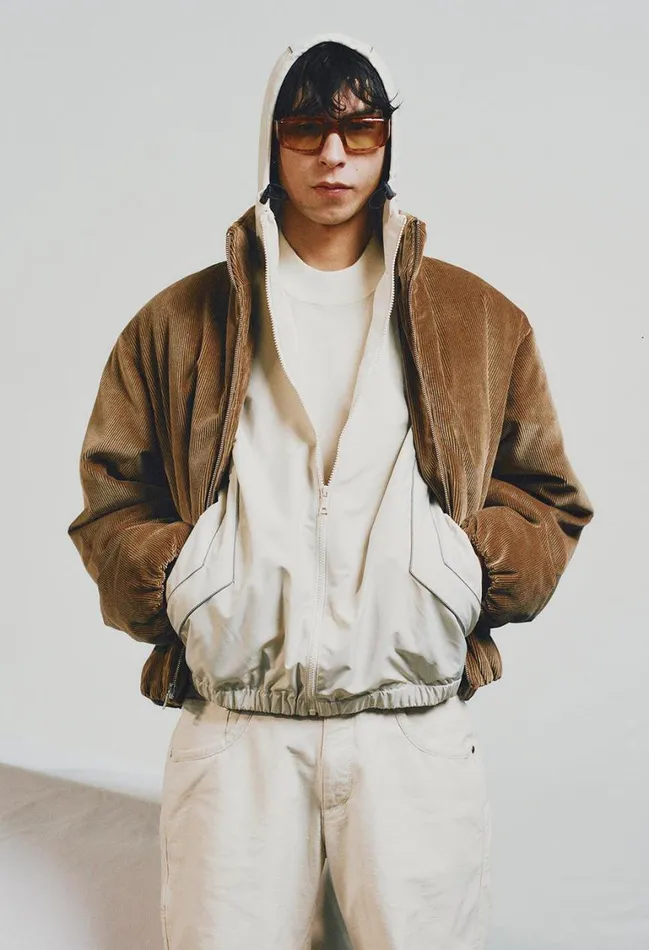 John Elliott Outerwear Paneled Nylon Anorak Ivory 8211 Men John Elliott Outerwear Paneled Nylon Anorak Ivory 8211 Men