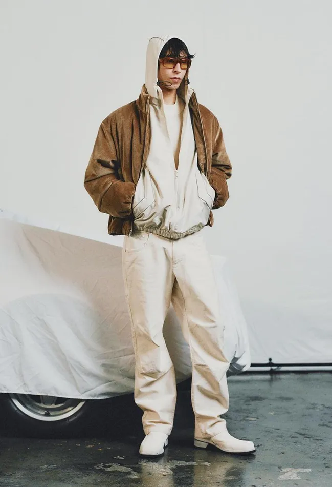 John Elliott Outerwear Paneled Nylon Anorak Ivory 8211 Men John Elliott Outerwear Paneled Nylon Anorak Ivory 8211 Men