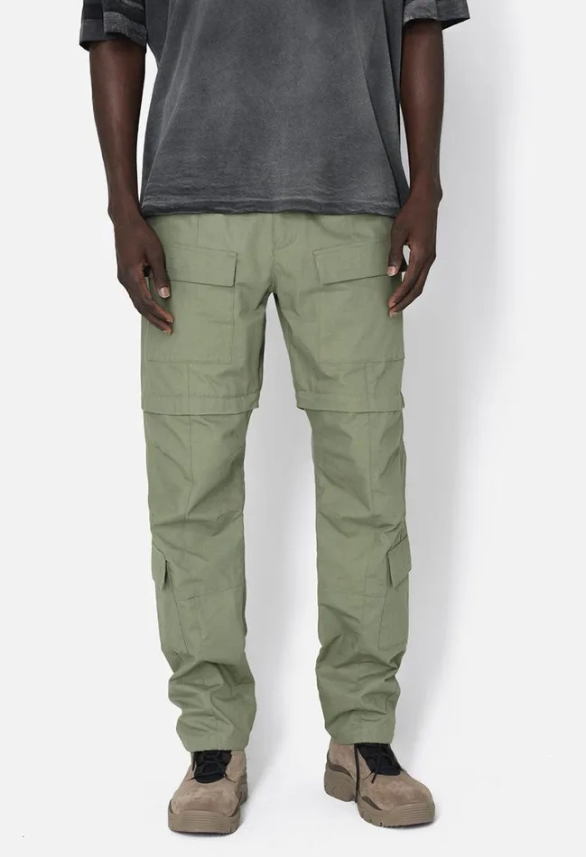 John Elliott Pants Rip Stop Zip Cargo Pant Olive 8211 Men