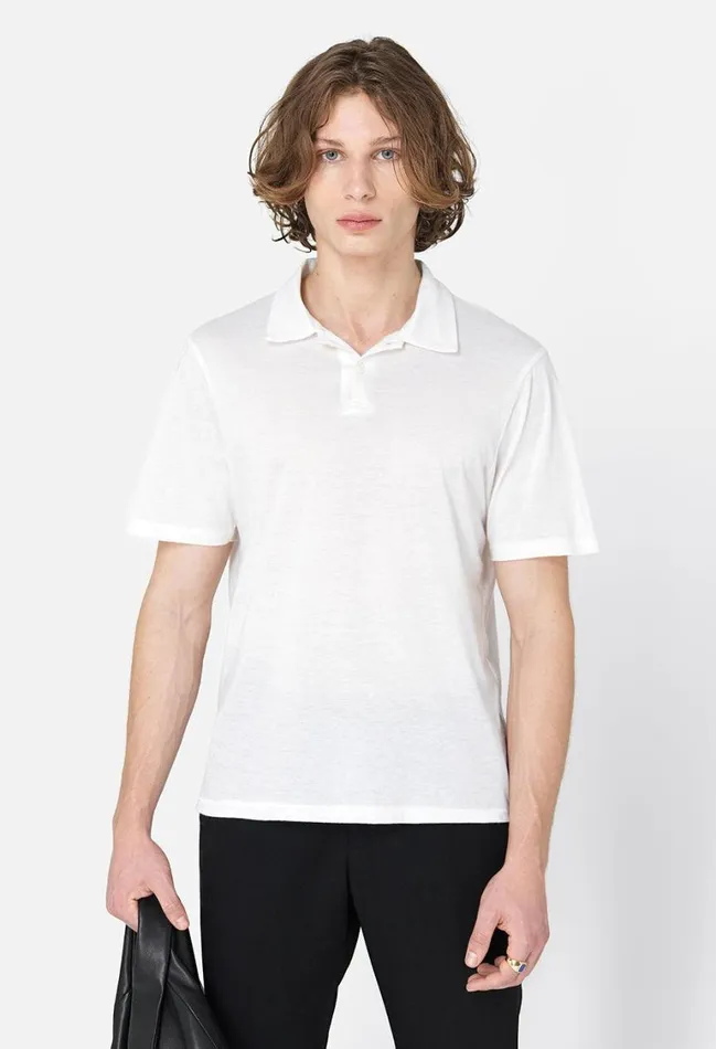 John Elliott Shirts Cotton Cashmere Polo White 8211 Men John Elliott Shirts Cotton Cashmere Polo White 8211 Men