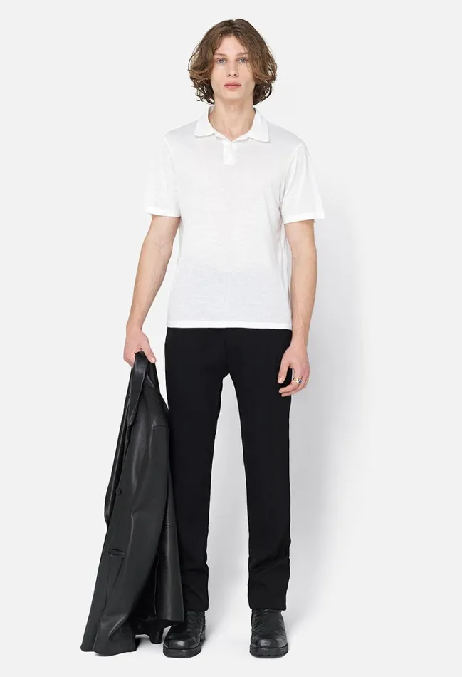 John Elliott Shirts Cotton Cashmere Polo White 8211 Men John Elliott Shirts Cotton Cashmere Polo White 8211 Men