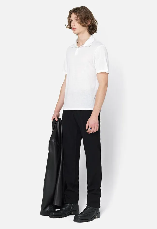 John Elliott Shirts Cotton Cashmere Polo White 8211 Men John Elliott Shirts Cotton Cashmere Polo White 8211 Men