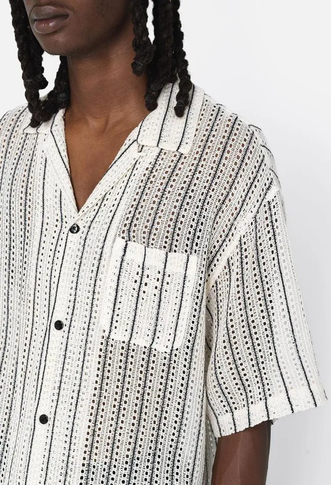 John Elliott Shirts Rana Camp Shirt Salt 8211 Men John Elliott Shirts Rana Camp Shirt Salt 8211 Men