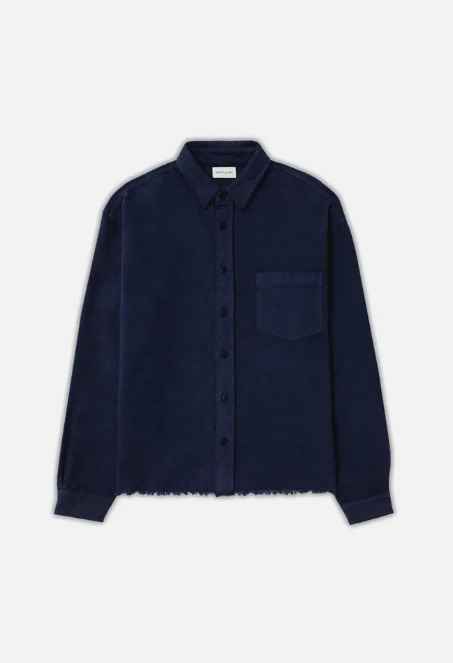 John Elliott Shirts Solid Hemi Oversized Shirt Navy 8211 Men