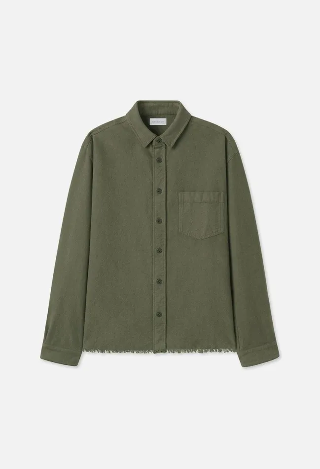 John Elliott Shirts Solid Hemi Oversized Shirt Olive 8211 Men John Elliott Shirts Solid Hemi Oversized Shirt Olive 8211 Men