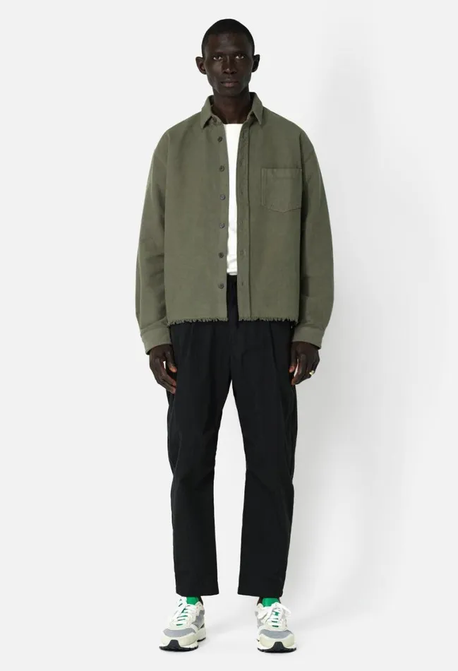 John Elliott Shirts Solid Hemi Oversized Shirt Olive 8211 Men John Elliott Shirts Solid Hemi Oversized Shirt Olive 8211 Men