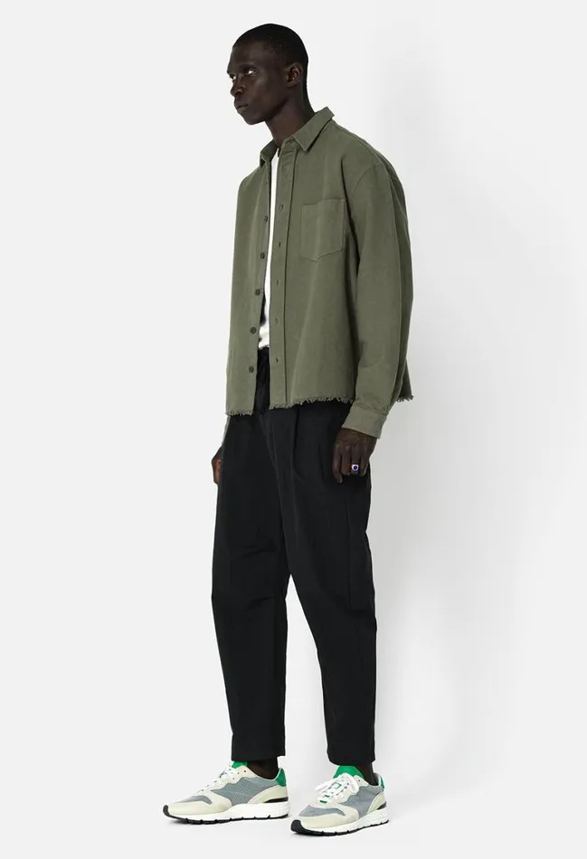 John Elliott Shirts Solid Hemi Oversized Shirt Olive 8211 Men John Elliott Shirts Solid Hemi Oversized Shirt Olive 8211 Men