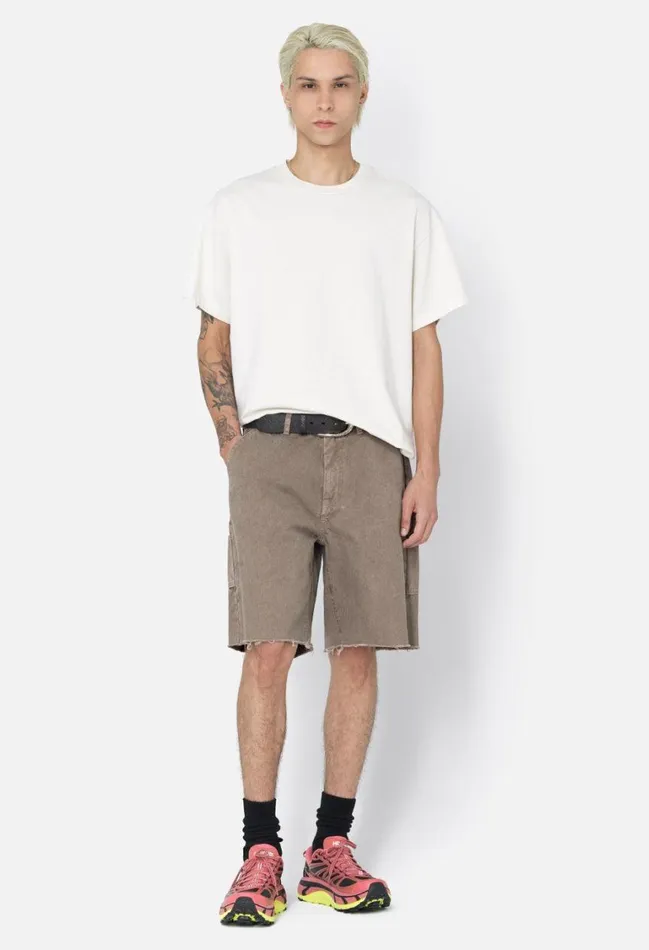 John Elliott Shorts CutOff Work Shorts Brown 8211 Men