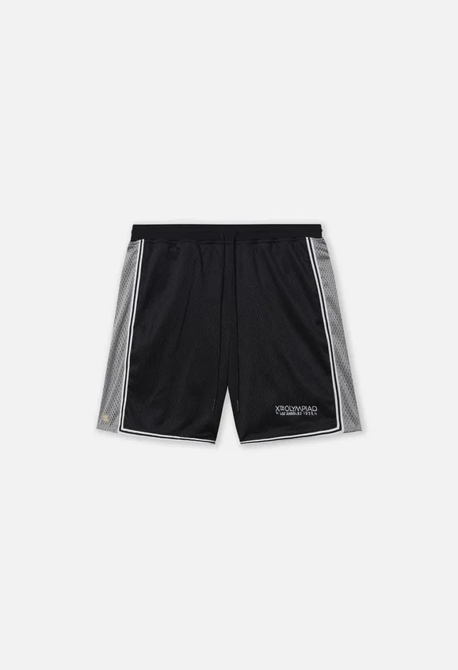 John Elliott Shorts John Elliott X Olympic Heritage Los Angeles Shorts Black X Grey 8211 Men John Elliott Shorts John Elliott X Olympic Heritage Los Angeles Shorts Black X Grey 8211 Men