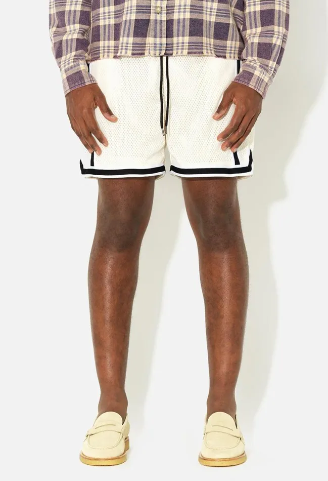 John Elliott Shorts Vintage Varsity Shorts Ivory 8211 Men John Elliott Shorts Vintage Varsity Shorts Ivory 8211 Men