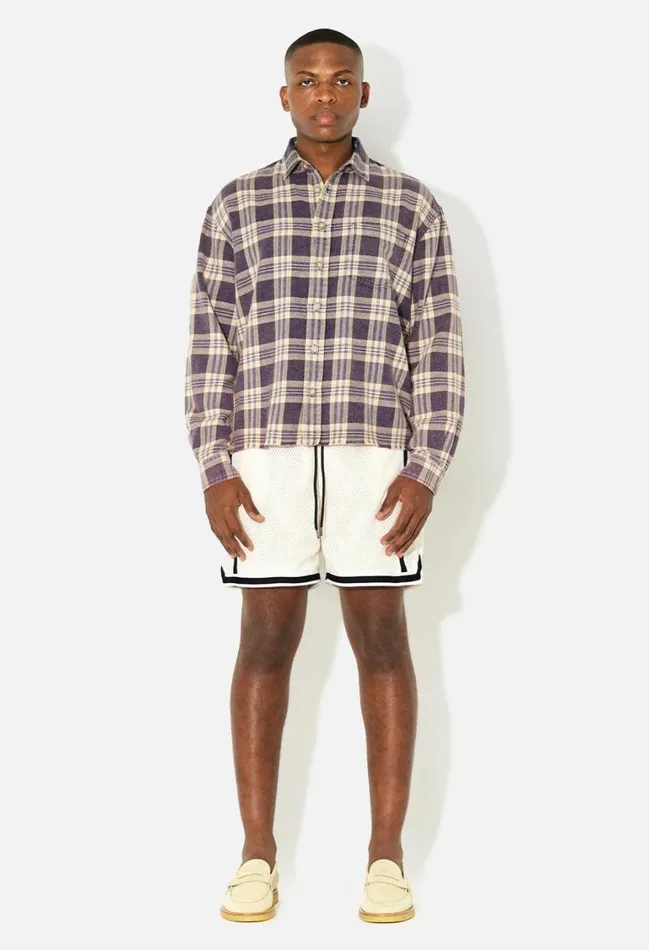 John Elliott Shorts Vintage Varsity Shorts Ivory 8211 Men John Elliott Shorts Vintage Varsity Shorts Ivory 8211 Men