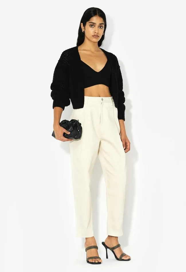 John Elliott Sweaters Foam Boucle Knit Crop Cardigan Black 8211 Women John Elliott Sweaters Foam Boucle Knit Crop Cardigan Black 8211 Women