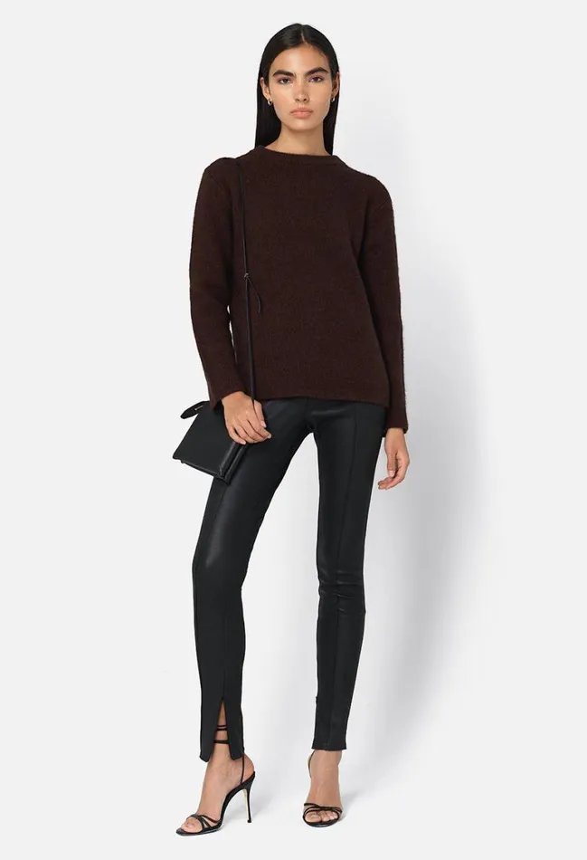 John Elliott Sweaters Foggy Wool Crew Sweater Americano 8211 Women