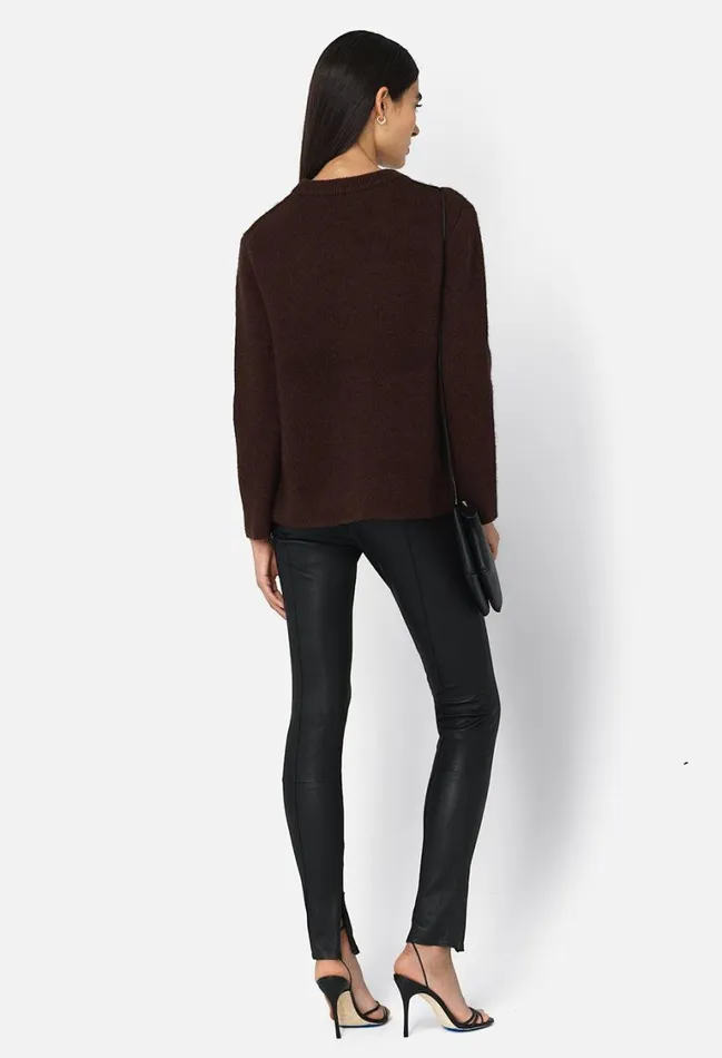 John Elliott Sweaters Foggy Wool Crew Sweater Americano 8211 Women