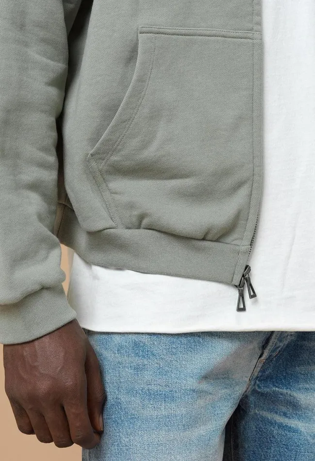 John Elliott Sweatshirts Beach Full Zip Sage 8211 Men John Elliott Sweatshirts Beach Full Zip Sage 8211 Men