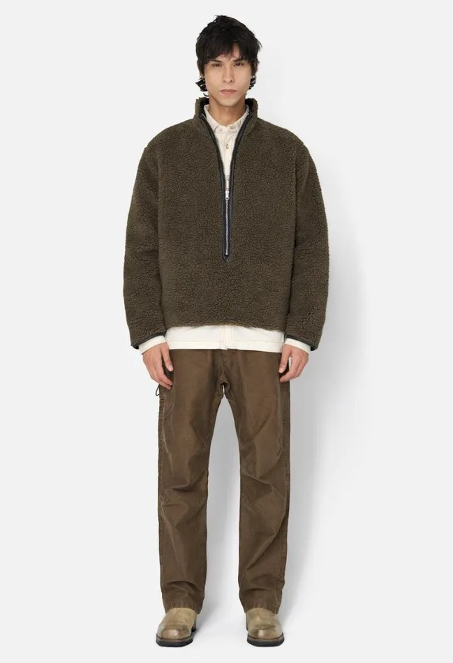 John Elliott Sweatshirts Corpus Reversible HalfZip Black X Olive 8211 Men