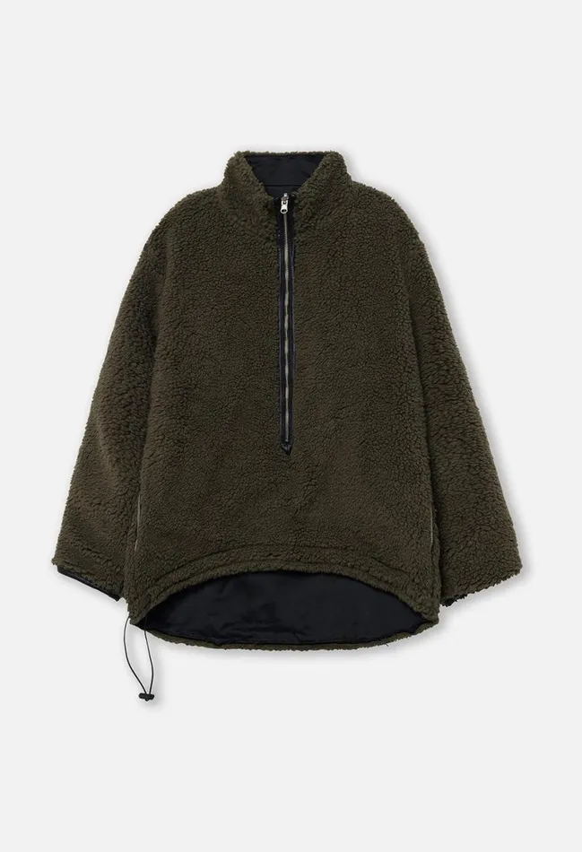 John Elliott Sweatshirts Corpus Reversible HalfZip Black X Olive 8211 Men