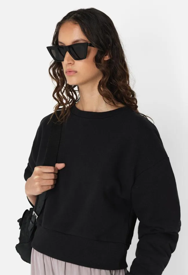 John Elliott Sweatshirts Fleeced Boca Crew Black 8211 Women John Elliott Sweatshirts Fleeced Boca Crew Black 8211 Women