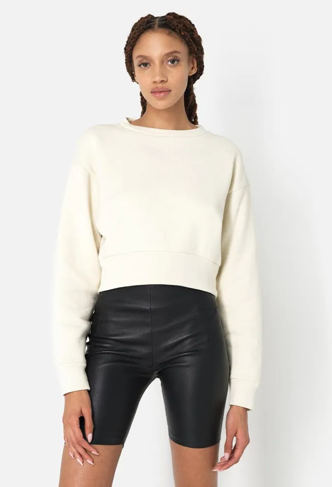 John Elliott Sweatshirts Fleeced Boca Crew Salt 8211 Women