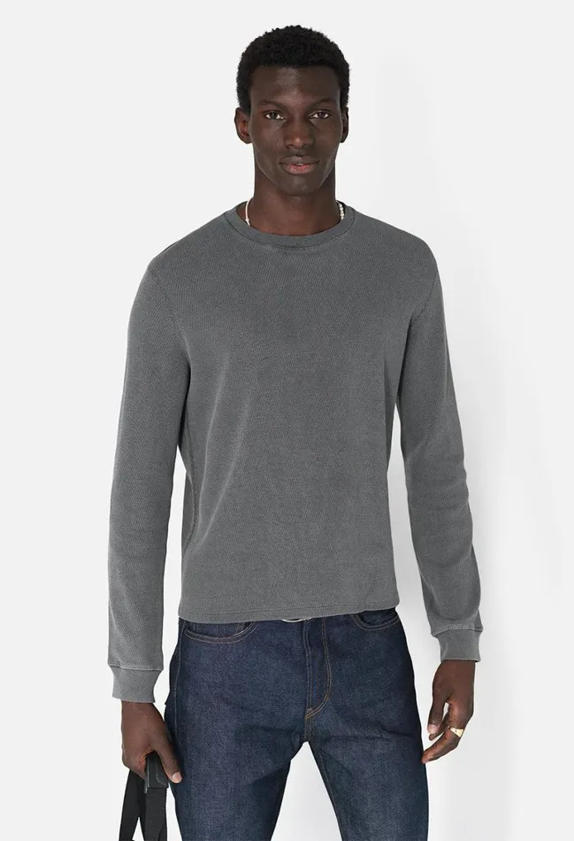 John Elliott Sweatshirts Fleet Thermal Crew Vintage Black 8211 Men John Elliott Sweatshirts Fleet Thermal Crew Vintage Black 8211 Men
