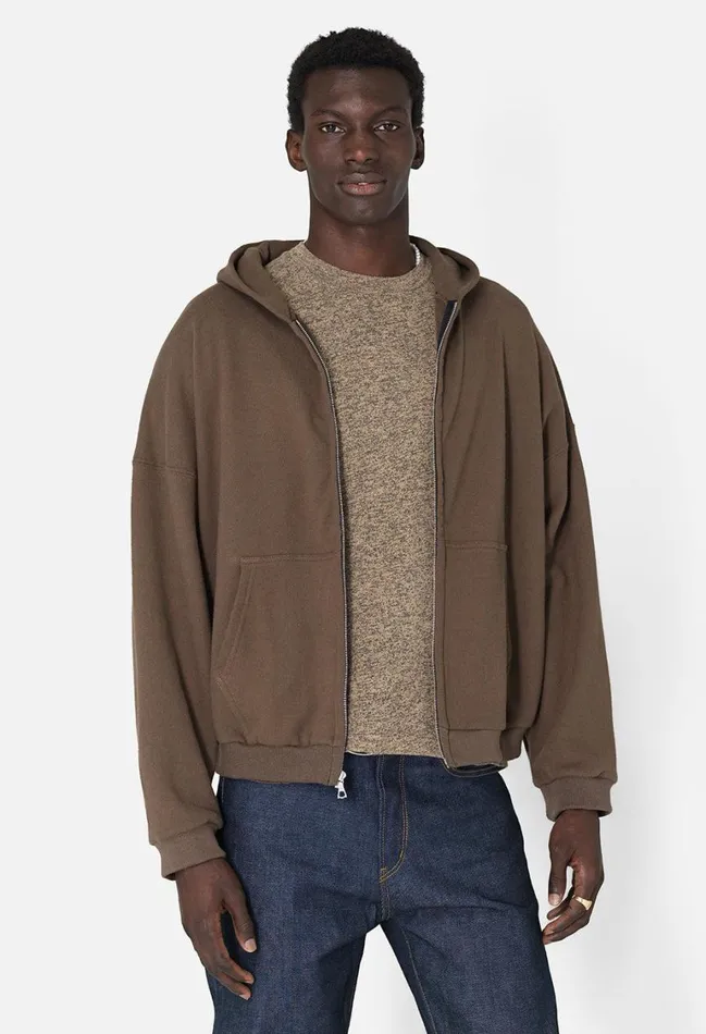 John Elliott Sweatshirts Fleet Weave Terry Full Zip Army 8211 Men John Elliott Sweatshirts Fleet Weave Terry Full Zip Army 8211 Men