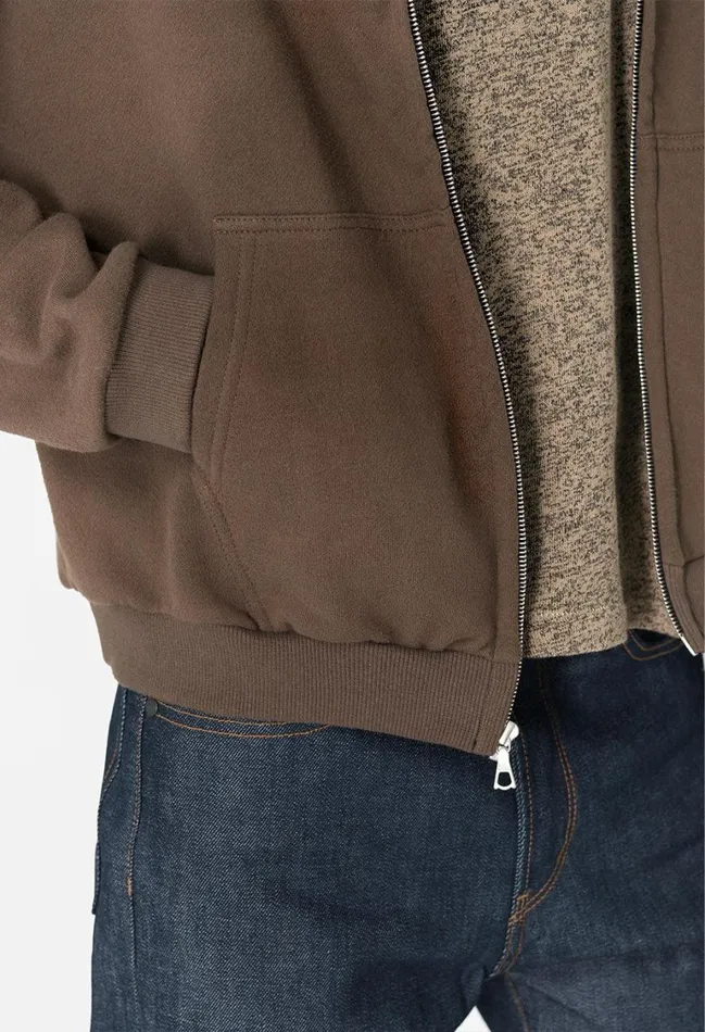 John Elliott Sweatshirts Fleet Weave Terry Full Zip Army 8211 Men John Elliott Sweatshirts Fleet Weave Terry Full Zip Army 8211 Men