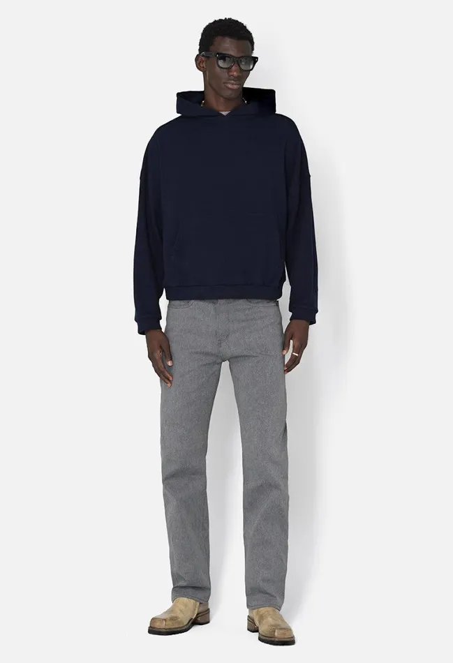 John Elliott Sweatshirts Fleet Weave Terry Hoodie Dark Navy 8211 Men