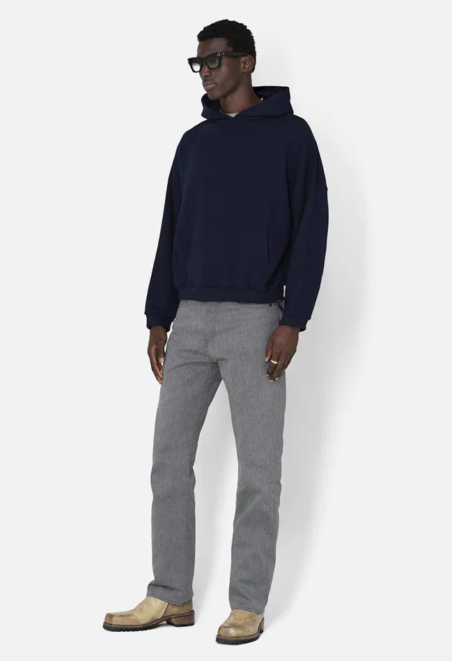 John Elliott Sweatshirts Fleet Weave Terry Hoodie Dark Navy 8211 Men