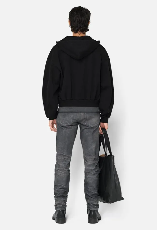 John Elliott Sweatshirts Studio Fleece Bogota Full Zip Black 8211 Men