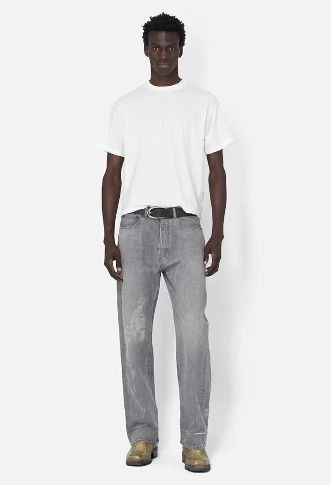 John Elliott Tees Folsom Reversed Cropped Tee Vintage White 8211 Men