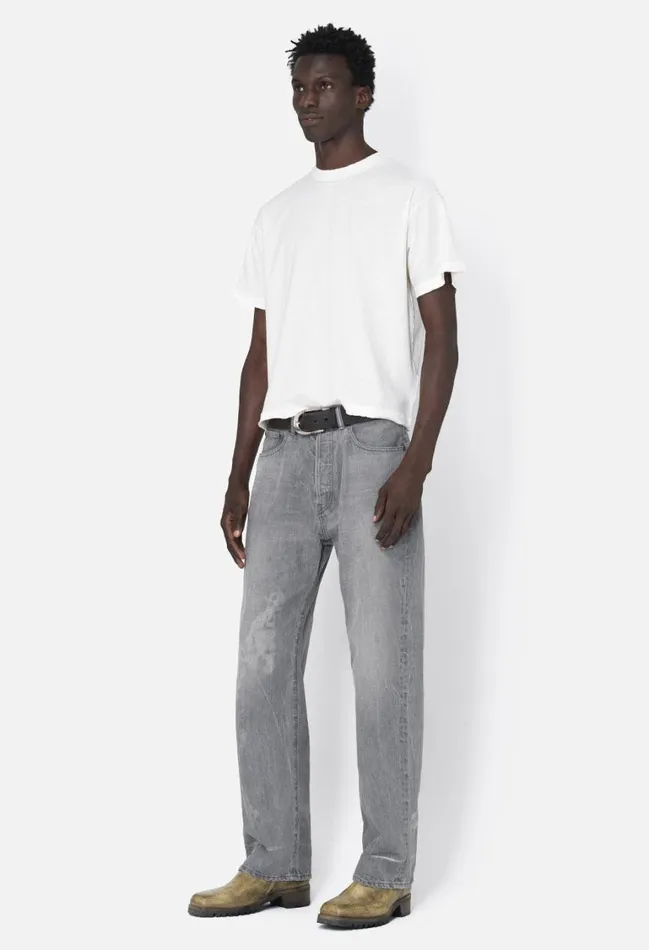 John Elliott Tees Folsom Reversed Cropped Tee Vintage White 8211 Men John Elliott Tees Folsom Reversed Cropped Tee Vintage White 8211 Men
