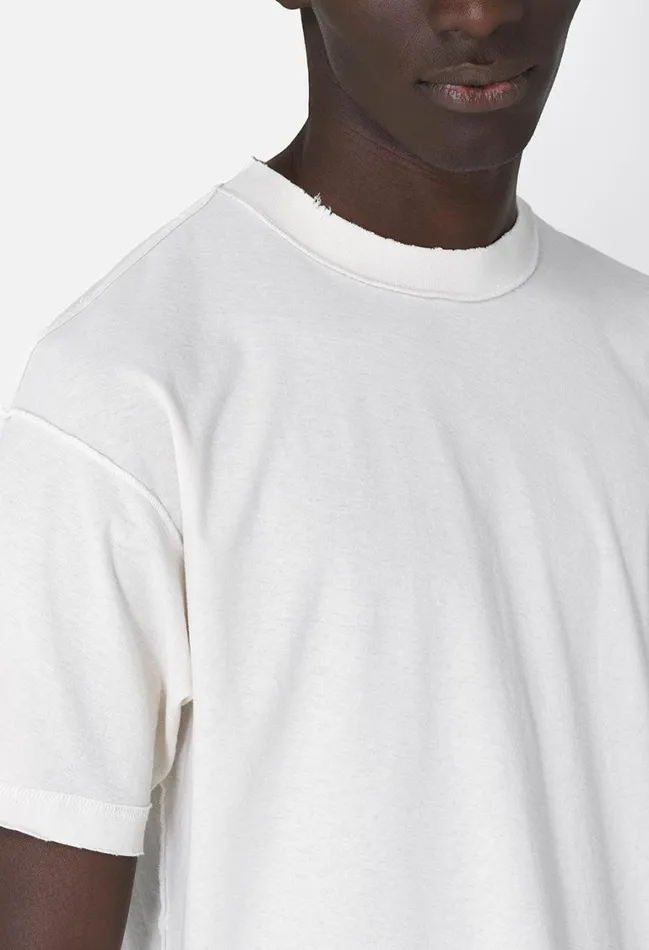 John Elliott Tees Folsom Reversed Cropped Tee Vintage White 8211 Men John Elliott Tees Folsom Reversed Cropped Tee Vintage White 8211 Men