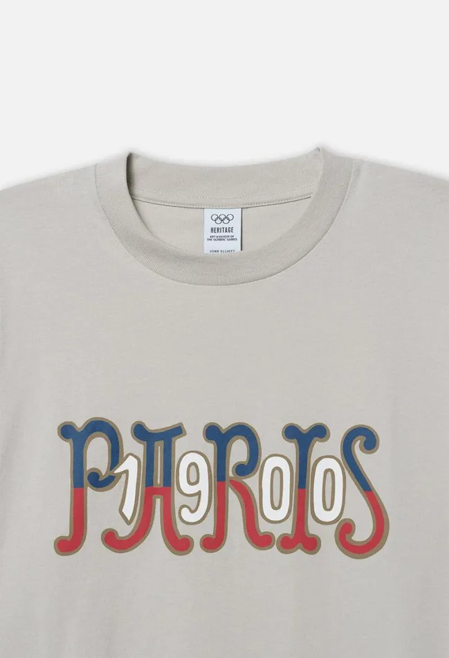 John Elliott Tees John Elliott X Olympic Heritage Paris University Tee Grey 8211 Men John Elliott Tees John Elliott X Olympic Heritage Paris University Tee Grey 8211 Men
